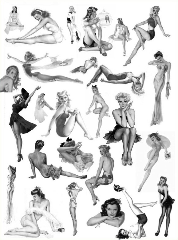 Alberto Vargas pin up girl examples