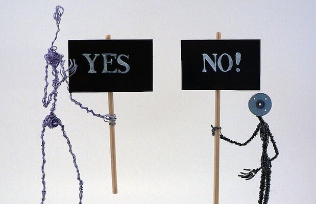 stick figures arguing