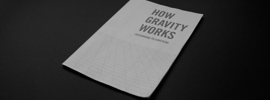 How Gravity Works book printed onto newsprint example inspiration