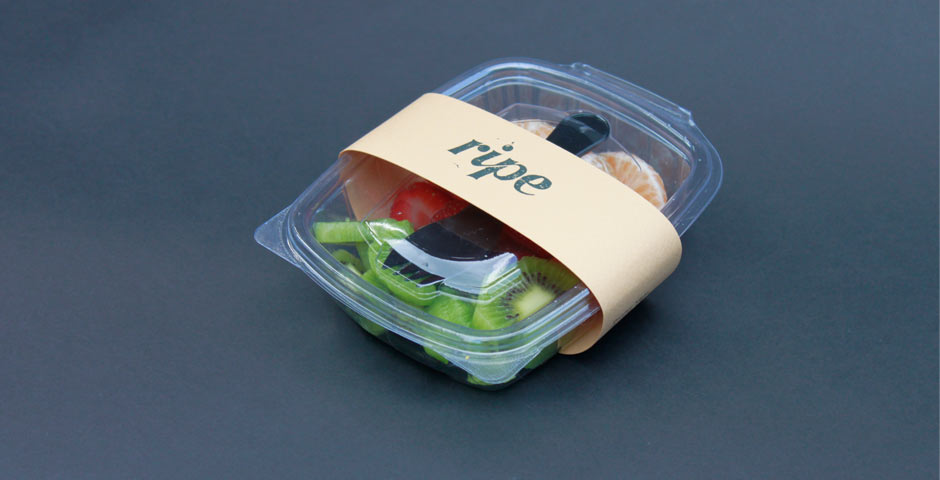 creative example of a degree show exhibition invite fruit salad
